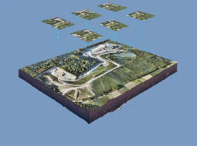 3D drone survey map of a site
